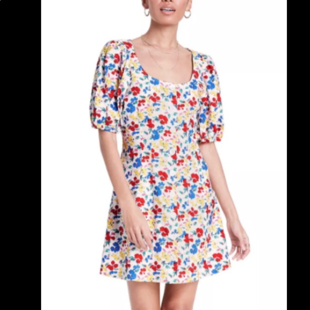 Rixo X Target Floral Short Sleeve button Up Dress Sz. 2 Discontinued